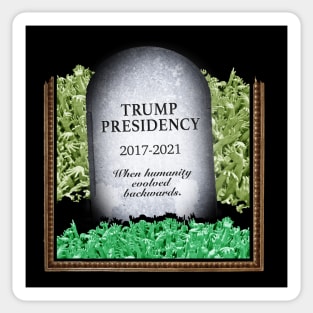 RIP Trump Presidency - Devolution Sticker